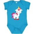 thumbnail image 3 of Inktastic Cute Little Unicorn With Red And Pink Mane, Hearts Girls Baby Bodysuit, 3 of 5