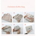thumbnail image 4 of Travel Duffel Bag, Foldable Weekender Bag for Women, Overnight Bag with Shoe Compartment, Waterproof Shoulder Sports Tote Gym Bag with Toiletry Bag for Hospital Holdalls, Gray, 4 of 9