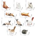 thumbnail image 3 of 1Pcs Cute Pet Cat  Figures Mini Ragdoll Sleeping Kitten Siamese PVC Figurine Miniature Kids Toy, 3 of 7