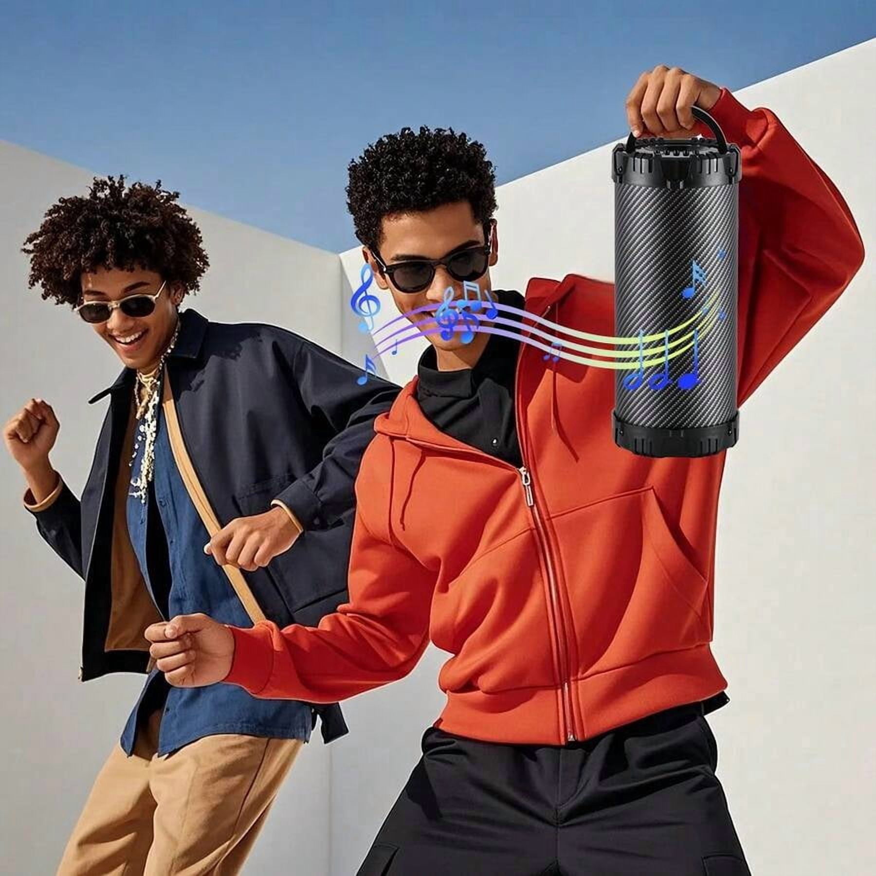 XX 4-In Portable Bluetooth Speaker With Carry Strap & Handle, Wireless Audio Heavy Bass Stereo PA Sound System With USB/TF/FM/AUX, Rechargeable For Outdoor, Camping, Party & Home Use