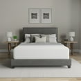 thumbnail image 3 of Willow Nailhead Trim Upholstered Full Bed, Charcoal Faux Leather, 3 of 17