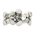 thumbnail image 5 of Sterling Silver Polished/Antiqued Flower Ring, 5 of 6