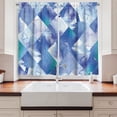 thumbnail image 2 of Ambesonne Watercolor Kitchen Curtains, Pastel Haze of Lozenges, 55"x30", Blue Violet Teal, 2 of 3