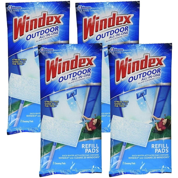 Windex AllInOne Window Cleaner Pads Refill 2 ct 4 pk Walmart