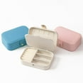 thumbnail image 2 of Leather Jewelry Storage Box Double Layer Design Earrings Necklaces Rings Organizer, 2 of 7