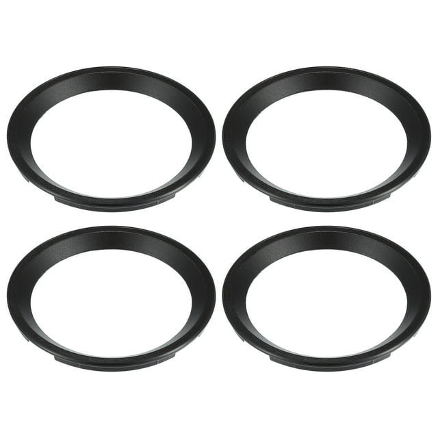 Unique Bargains 4 Pcs 4' Subwoofer Speaker Rings Cover Spacers Decorative Circle Without Mesh Grille ABS Black