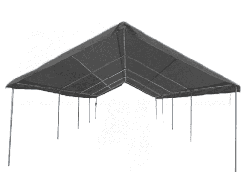 12' X 20' Canopy Replacement Cover - for Frames 10' W X 20' L (See Diagram) Silver Carport Replacement Top