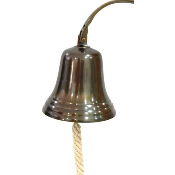 Brass Nautical Antique Ship Bell 8" Wall Hanging Nautical Decor Door Bells