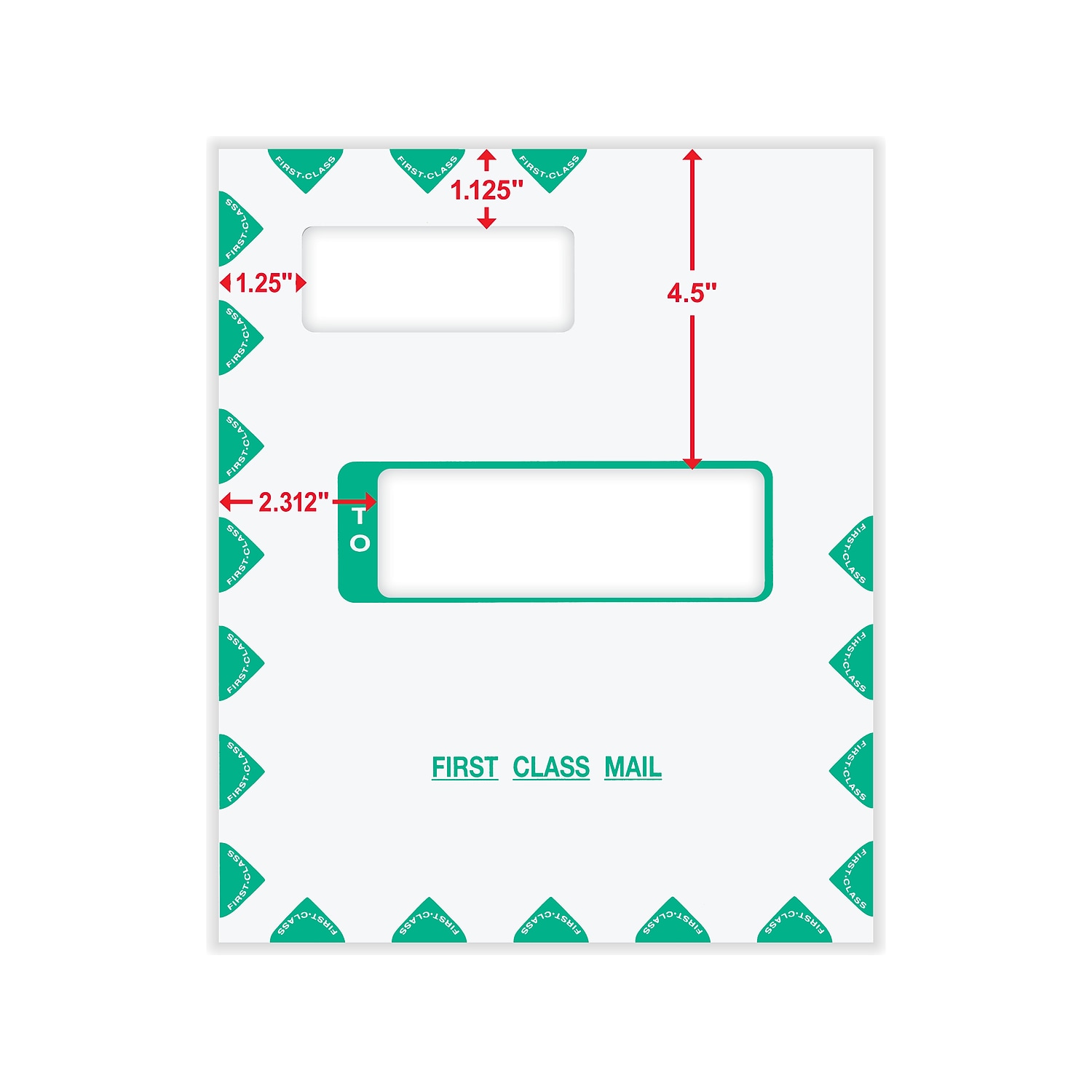 ComplyRight Self-Seal Tax Envelope 11.63" x 9.63" White/Green 50/Pack (PEV48)