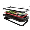 thumbnail image 3 of Gorilla Glass Aluminum Alloy Case Heavy Duty (Black) For Apple iPhone X, 3 of 4