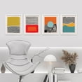 thumbnail image 2 of PixonSign Framed Wall Art, Mid-Century Modern 1980s Geometric Prints, Set of 4 Color Blocks Posters Wall Decor, Classic Contemporary Artwork Wall Décor for Living Room, Bedroom - 8"x10" White, 2 of 5