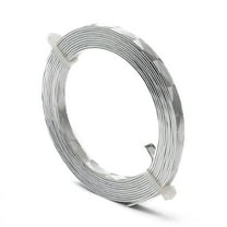 1 Roll 6.56 Feet(2m) 5x1mm Textured Aluminum Wire Bendable Metal Craft Wire Flat Craft Wire Bezel Strip Wire for DIY Bracelets Jewelry Making and Crafts Silver 18 Gauge