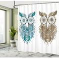 thumbnail image 5 of Ambesonne Tribal Shower Curtain, Farsighted Birds, 69"Wx75"L, Cream White Teal, 5 of 5