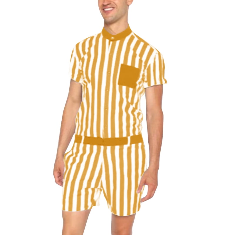 striped romper shorts