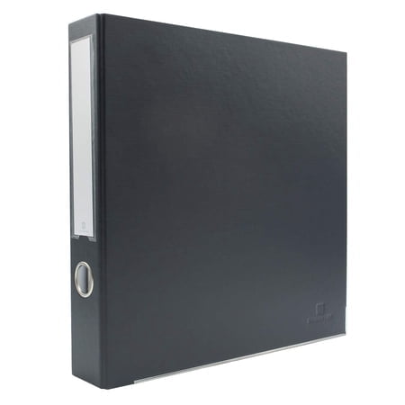 Bindertek 3-Ring 2-Inch Premium Linen Textured Binder Dark Gray (3SLN-DG)