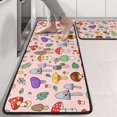 thumbnail image 2 of Kitchen Rugs Sets Of 2,Colorful Mushroom Cartoon Pink Pattern Anti Fatigue Kitchen Mat Rugs Non Slip Washable,Decorative Kitchen Floor Mats for Kitchen,Sink,Laundry,17"x47"+17"x47", 2 of 5