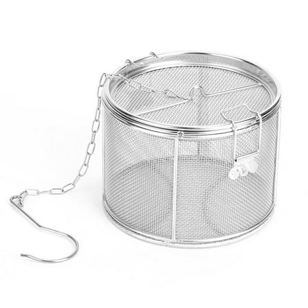 

Spice Filter Stainless Steel Wire Mesh Design Tea Ball Strainer Soup Seasonings Seperation Basket Filter for Home Kitchen [14*10cm]