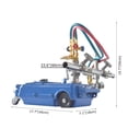 thumbnail image 2 of Torch Track Burner Portable Handle Gas Cutting Machine Semi-automatic Flame Cutting Machine with 5.9 ft Track 110V, 2 of 12