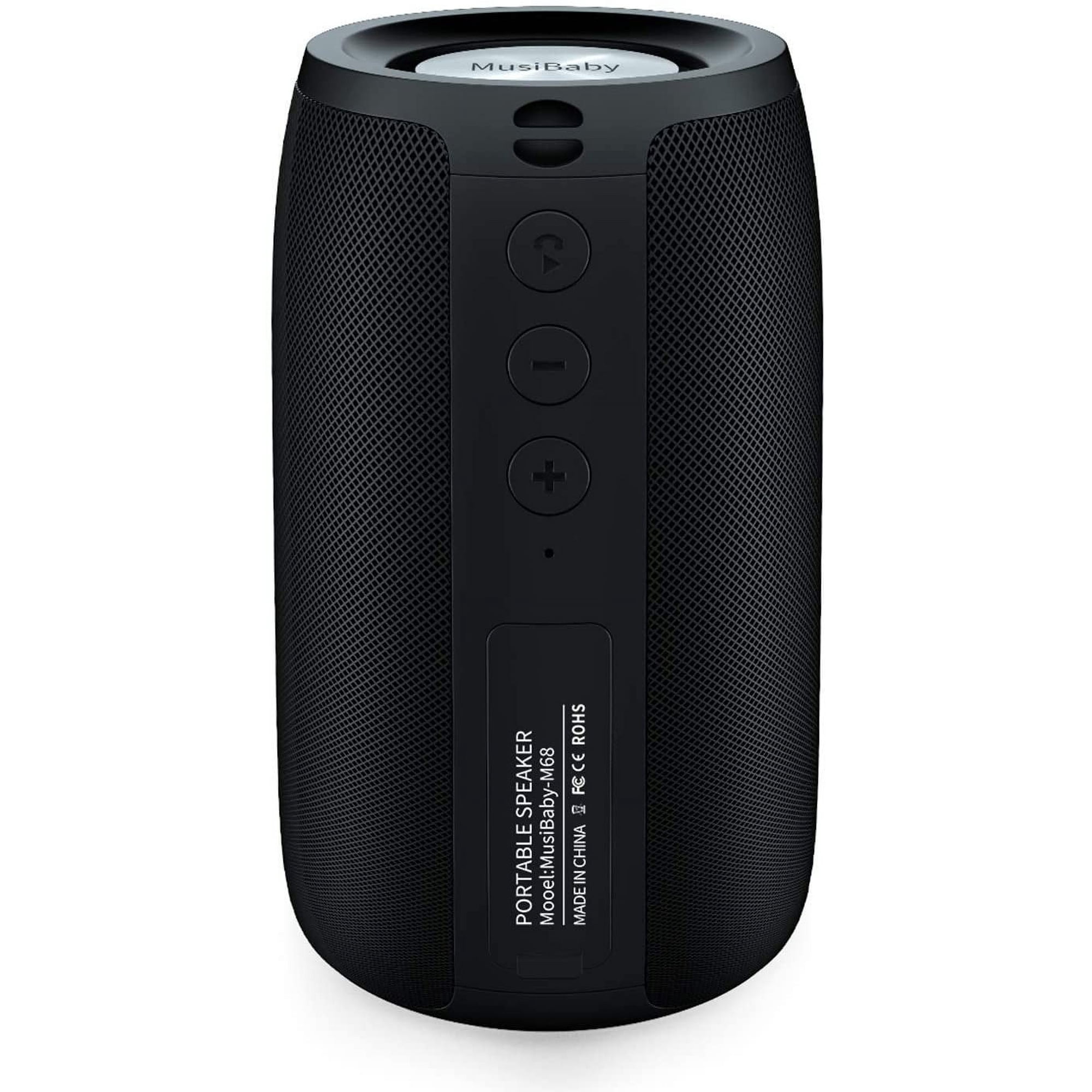 Bluetooth Speaker,MusiBaby Speaker,Wireless,Outdoor, Waterproof,Portable Speaker,Dual Pairing, Bluetooth 5.0,Loud Stereo,Booming Bass,1500 Mins Playtime for Home&Party,Gifts Speaker(Blk)