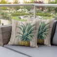 thumbnail image 3 of Retro Pineapple Outdoor Pillow Covers Pack of 2 Summer Style Yellow Fruit Leaf Wood Grain Waterproof Throw Pillow Covers Decorative Cushion Cases for Patio Garden Tent Balcony Couch 20x20 inch, 3 of 9