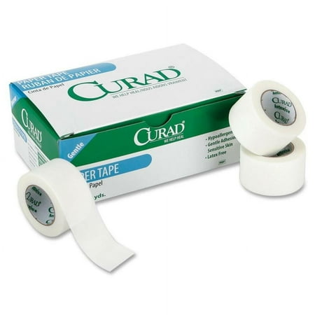 Curad, MIINON270001, Paper Adhesive Tape, 1" x 10 yds,12 / Box, White