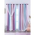 thumbnail image 2 of 1pc Lace Curtain, Modern Double Layer Blackout Curtain For Home Decor, 2 of 4