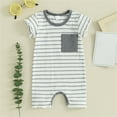 thumbnail image 4 of Coerni Toddler Baby Girl Clothes Summer Outfits Baby Boys Short Sleeve Romper Jumpsuit Bodysuit Pockets Clothes for Girl, 4 of 5