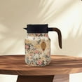 thumbnail image 1 of Stainless Steel Thermal Carafe With Built In Tea Infuser Mini Hot Coffee Pot Floral Design For Your Favorite Beverages, 1 of 3