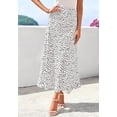 thumbnail image 3 of FreshPretty Satin Skirts for Women Trendy Spring Summer High Waisted Leopard Print Cocktail Wedding Long Silk Midi Skirt, 3 of 8