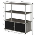 thumbnail image 2 of Convenience Concepts Designs2Go Highboy TV Stand with Storage Cabinets and Shelves for TVs up to 40 Inches, Weathered Gray, 2 of 6