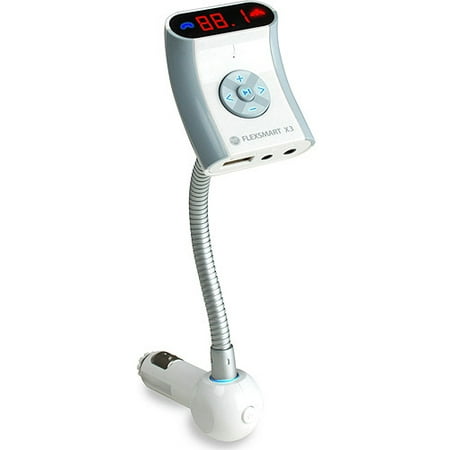 GOgroove FlexSMART X3 Bluetooth FM Transmitter with USB Charging , Music Control and Microphone for Hands-Free Calling - Use with Tablets, Smartphones and MP3 Players