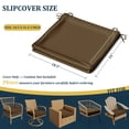 thumbnail image 2 of Kimunuk 2Pcs Outdoor Chair Cushions Slipcovers, 18.5" x 16" Replacement Waterproof Non-Slip Patio Seat Cushion Covers with Handle,Chocolate, 2 of 7