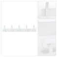 thumbnail image 3 of Unique Bargains 1 Pack Coat Rack Wall Mount Coat Hook with 5 Hooks for Bedroom White, 3 of 7