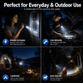 thumbnail image 6 of TEIPUERY Rechargeable Flashlight, USB-C LED Flashlight with Zoom Focus & Digital Display for Camping and Emergency Use, 6 of 7