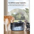 thumbnail image 2 of FeelNeedy 7L/237oz Pet Fountain, Large Dog Cat Water Fountain Dispenser with 2 Filters for Small/Medium/Large Dogs, Cats, Multiple Pets, Clear, 2 of 9