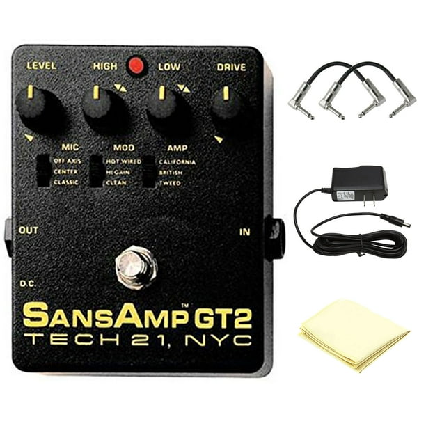 Tech 21 GT2 SansAmp Tube Amp Emulator Multi effects Pedal with AC