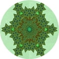 thumbnail image 1 of Ahgly Company Machine Washable Indoor Round Transitional Light Green Area Rugs, 6' Round, 1 of 7