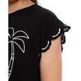 thumbnail image 5 of Disney Moana Girl’s Crochet Trim Crewneck Tee with Dolman Sleeves, Sizes 4-16, 5 of 9