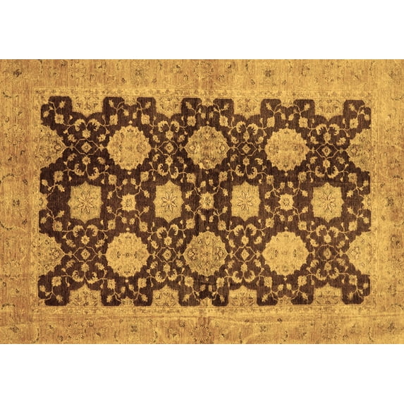 Ahgly Company Indoor Rectangle Oriental Brown Traditional Area Rugs, 5' x 7'