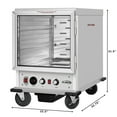 thumbnail image 5 of 33 in. Commercial Insulated Half-Size Heated Holding Proofing Cabinet with 12-Pan Capacity and Glass Door in Silver (KM-CHP12-SIGL), 5 of 15