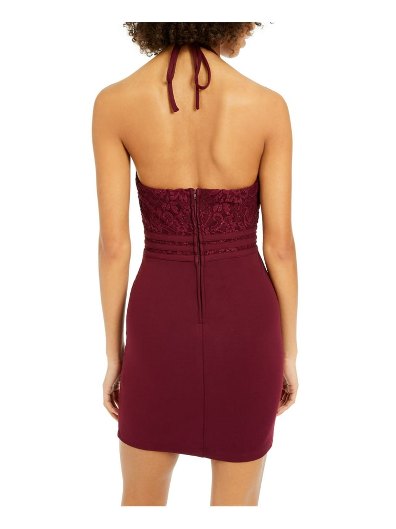 speechless burgundy dress SPEECHLESS Womens Zippered Flutter Sleeve Surplice Neckline Mini Cockt –  Bobbi + Bricka main image 1