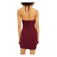 thumbnail image 2 of SPEECHLESS Womens Burgundy Lace Shimmering Spaghetti Strap V Neck Mini Cocktail Body Con Dress 7, 2 of 4