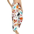 thumbnail image 2 of Haiem Autumn Pumpkins Fall Leaves Women's Pajama Pants Ultra Lightweight Pjs Bottoms Sleepwear Bottom Pants With Pocket Drawstring-Small, 2 of 9