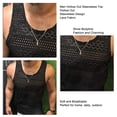 thumbnail image 1 of Camisa de encaje para hombre Nikou sin mangas hueca, 1 of 4