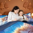 thumbnail image 4 of meiyoeat Dreamy Cloud Kitten Twin Comforter Sets,Orange Cat Print Bedding Set For Girl,Reversible,2-Piece,1 Comforter and 1 Pillowcase, 4 of 7