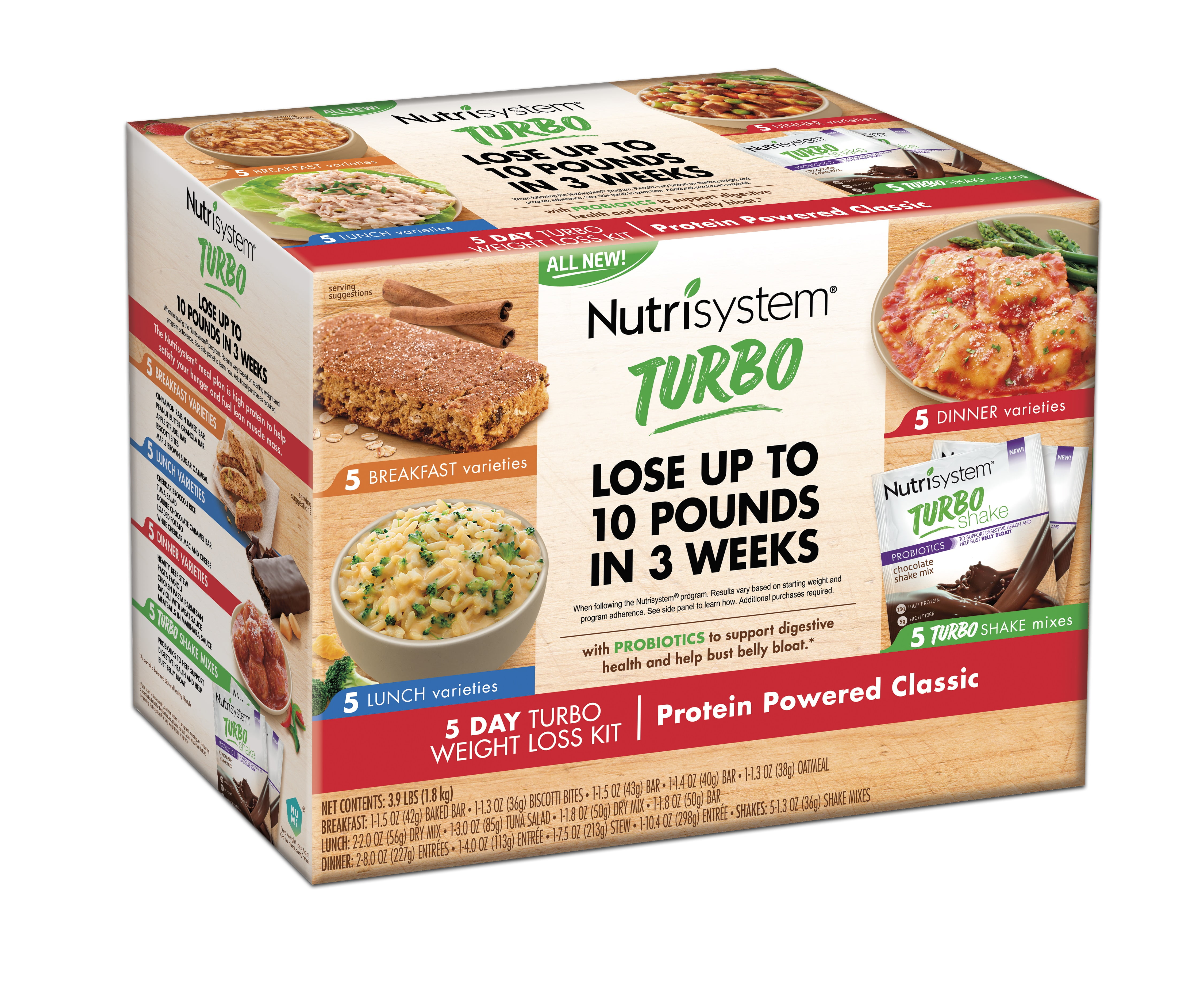 Nutrisystem 5 Day Turbo Protein Powered Classic Weight Loss Kit, 3.9 ...