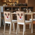 thumbnail image 5 of TSOVTHRID Cartoon Reindeer Print Chair Back Slipcovers Stretch Polyester Fabric Dining Room Chair Cover Soft Chairs Back Protector Cover for Kitchen Hotel Party Christmas Decor, Set of 6, 5 of 7
