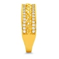 thumbnail image 3 of Wellingsale Ladies Solid 14k Yellow Gold Polished CZ Cubic Zirconia Right Hand Ring Band - Size 6.5, 3 of 5
