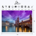 thumbnail image 2 of ABPHOTO Polyester 7x5ft Early Morning City View Backdrop Modern Bridge Background Ultra Violet Color Sky Background, 2 of 5
