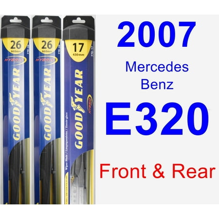 2007 Mercedes-Benz E320 Wiper Blade Set/Kit (Front & Rear) (3 Blades) - Hybrid